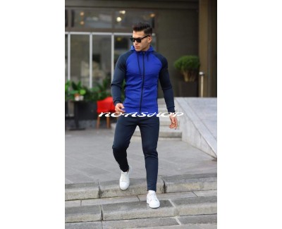 Актуален двуцветен мъжки екип до 6XL