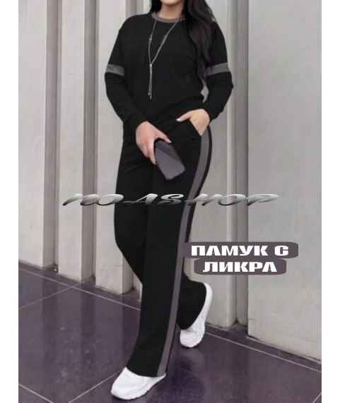 Актуален дамски екип до 6XL с тъмносиви елементи